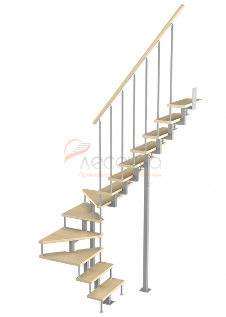 Модульная малогабаритная лестница Эксклюзив - фото 1